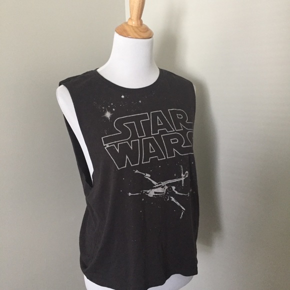 Hot Topic Tops - Star Wars Muscle Graphic Tee Medium Black/ White